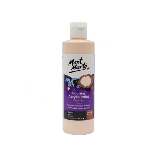 Mont Marte Pouring Paint Acrylic 240ml - Peach for Fluid Art