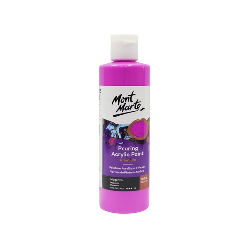 Mont Marte Pouring Paint Acrylic 240ml - Magenta for Fluid Art