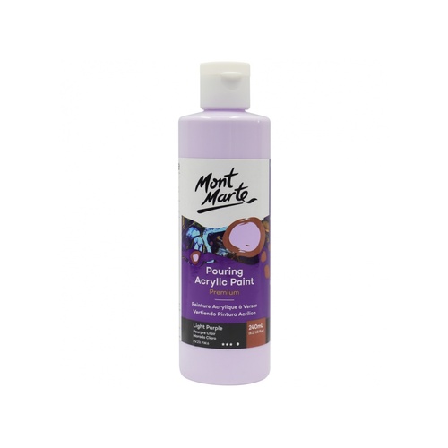Mont Marte Pouring Paint Acrylic 240ml - Light Purple for Fluid Art