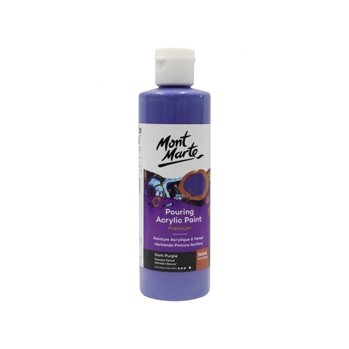 Mont Marte Pouring Paint Acrylic 240ml - Dark Purple for Fluid Art