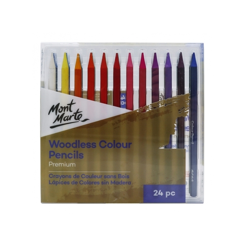 Mont Marte MM Woodless Colour Pencils 24pc