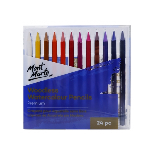 Mont Marte MM Woodless Watercolour Pencils 24pc