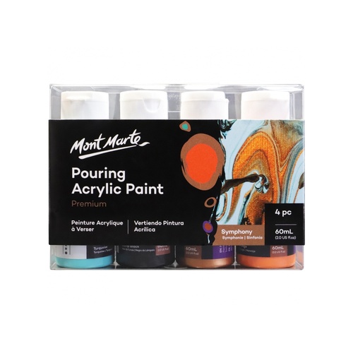 Mont Marte Pouring Paint Acrylic 60ml 4pce - Symphony