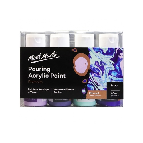 Mont Marte Pouring Paint Acrylic 60ml 4pc - Ethereal