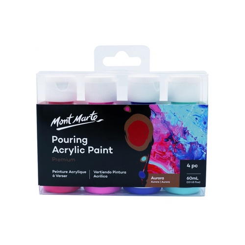 Mont Marte Pouring Paint Acrylic 60ml 4pc - Aurora