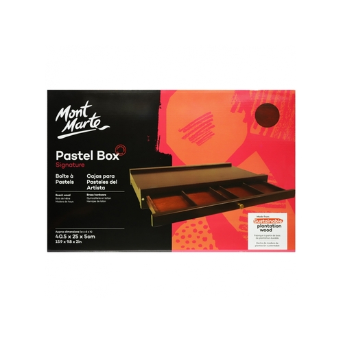 Mont Marte Pastel Box, Artist Storage, Wooden Single Deck Drawer