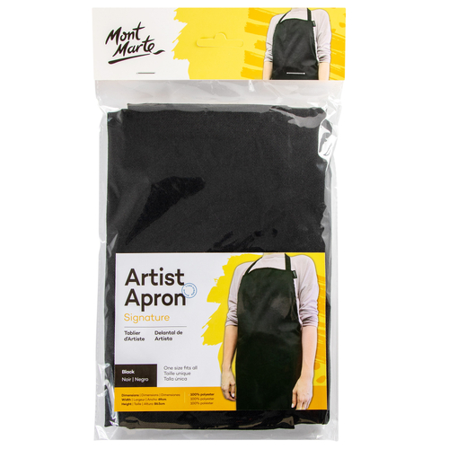Mont Marte Artist Painting Apron in Black, Adult Free Size, Art Studio