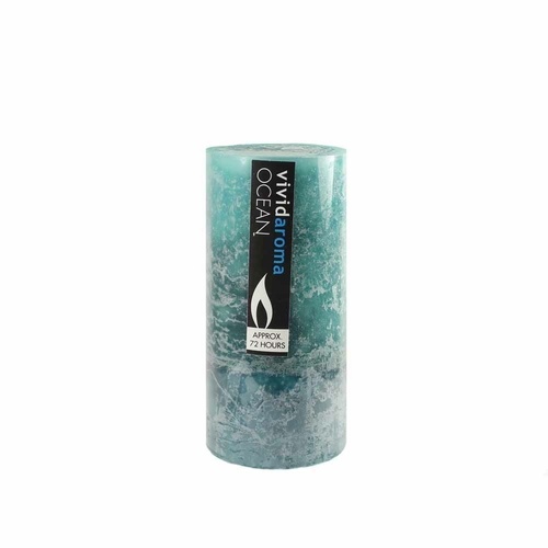 7x15cm Vivid Aroma Scented Pillar Candle - Ocean
