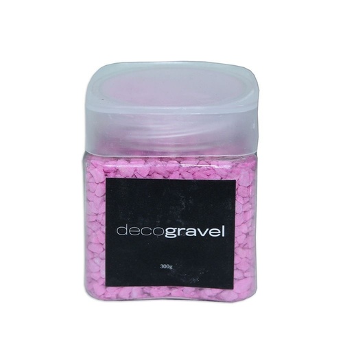 Pink 900g Deco Gravel Coloured Rocks 3 x 300g Tubs with Screw Lid