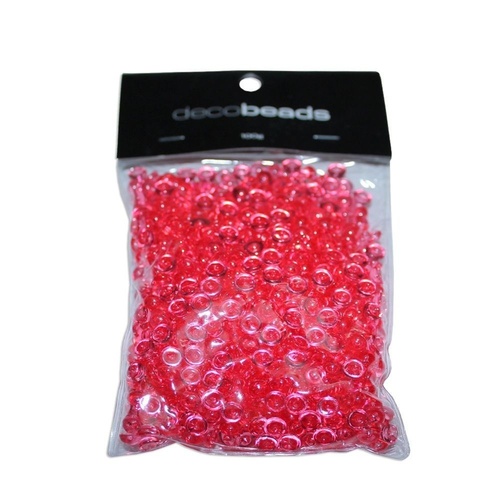 2 x 100g Packs Red Round Beads 5mm Diameter and 2mm Thick Acrylic GMB041RD
