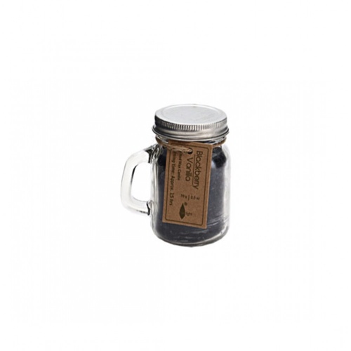1pce 8.5cm Scented Candle in Mini Mason Jar, Cute, Retro-Blackberry Vanilla