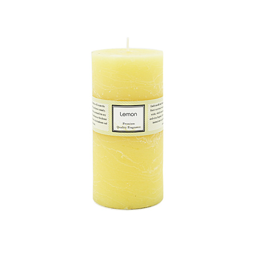 Premium 6.8cm x 14cm Lemon Citrus Essential Oil Scented Candle