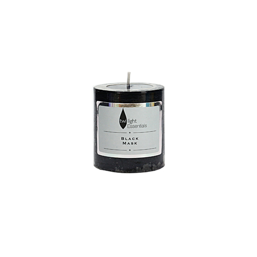 Twilight Essential Pillar Candle Black Musk Scented Wax 6.8x7.5cm