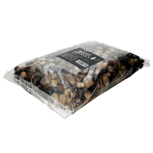 New 1pce 5kg River Rocks and Stones In bag - Mixed Colours
