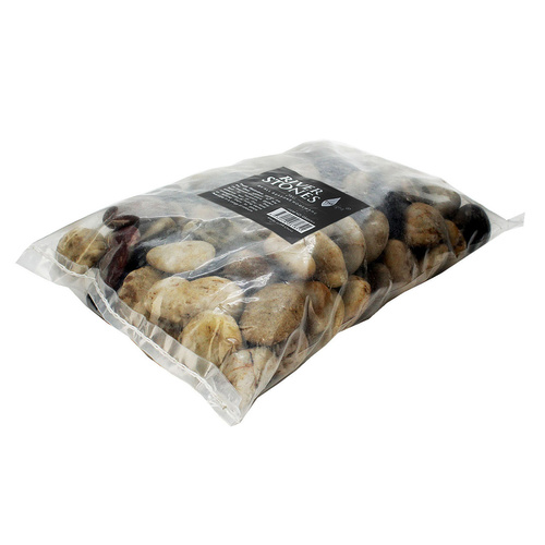 New 1pce 5kg River Rocks and Stones Polished In bag - Mixed Colours