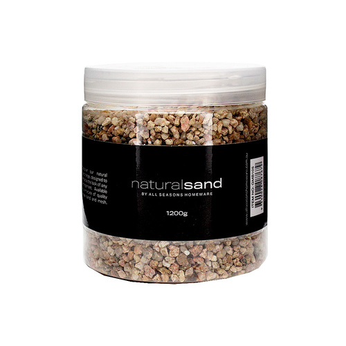 New 1pce Natural Coloured Sand 3-4mm in Jar 1200g / 1.2kg