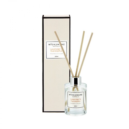 100ml Luxury Diffuser Lavender/Eucalyptus Scent w/Reed Sticks In Gift Box Aroma