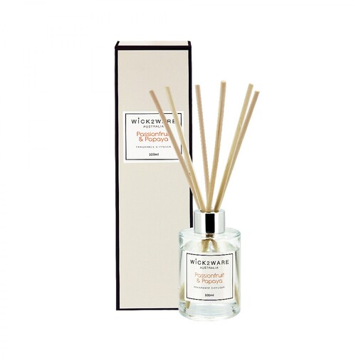 100ml Luxury Diffuser Passionfruit/Papaya Scent w/Reed Sticks In Gift Box Aroma