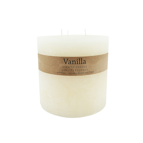 3 Wick Twilight Premium Candle 15x15cm Scented Vanilla Concentrate 80 Hours