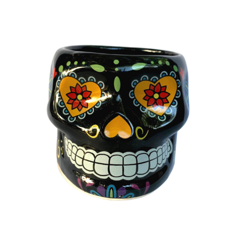 1pce Sugar Skull Flower Ceramic Pot 12x14.5x9.5cm
