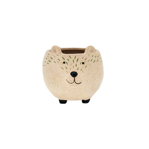 New 1pce Pot Flower Bear 10.1x9.6x9.4cm Flower Herb Garden Ceramic