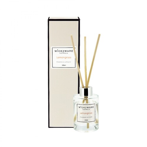 100ml Luxury Diffuser Lemongrass Scented w/Reed Sticks In Gift Box Aroma