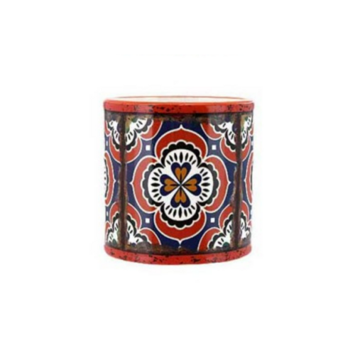 1pce Orange Round Ceramic 10cm Pot Planter for Herbs, Succulents, Flowers