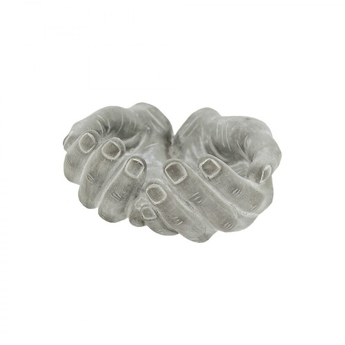 1pce Concrete Cupped Hands 20cm Pot Planter for Herbs, Succulents, Flowers