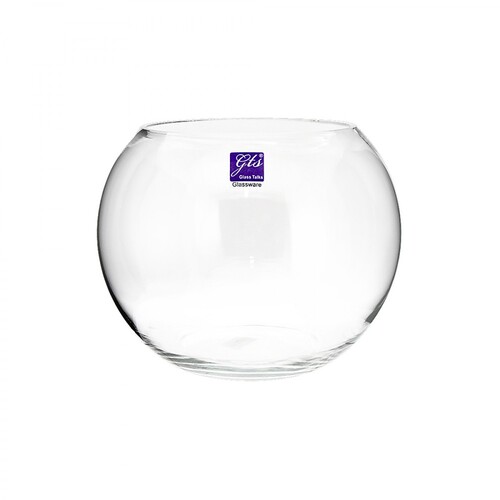 1pce Glass Round Fish Bowl 20cm Table Displayware for Pets / Plants