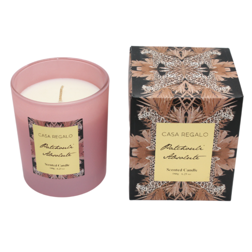1pce Patchouli Absolute 10cm Jungle Scented Candle 180g Beautiful Aroma Glass Jar