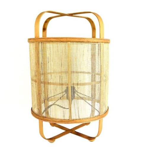 Indah Rattan Table Lamp/Light 34x50.5cm Natural Steam Bent Wood D̩cor Plugin