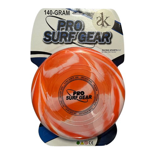27.5cm Orange Frisbee Pro Surf Marble Coloured 140g Weighted Great For Beach