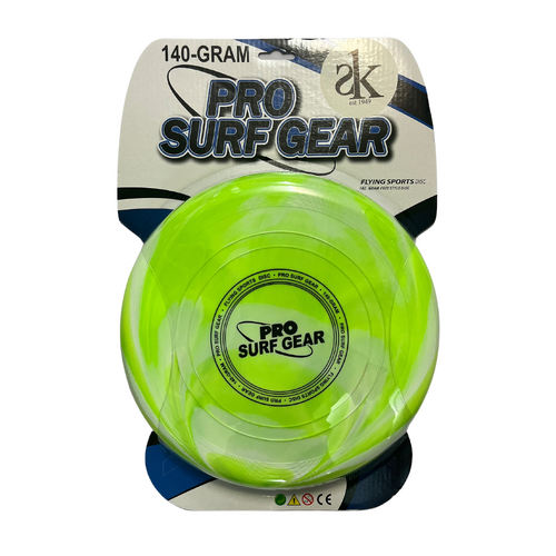 27.5cm Green Frisbee Pro Surf Marble Coloured 140g Weighted Great For Beach