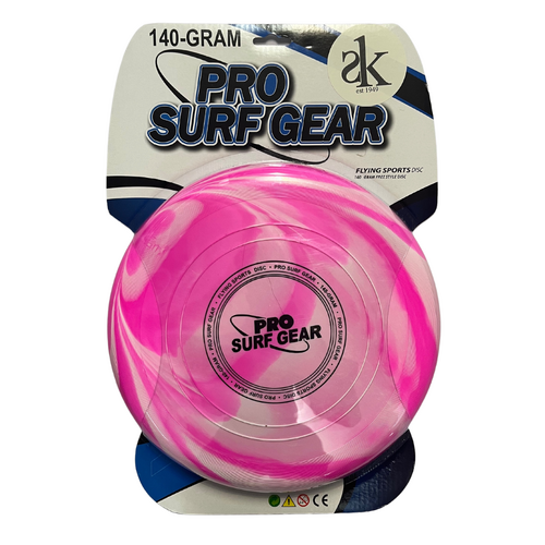 27.5cm Pink Frisbee Pro Surf Marble Coloured 140g Weighted Great For Beach