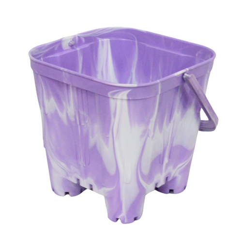 14.5cm Purple Square Sand Bucket Plastic Toy Great For Kids At The Beach