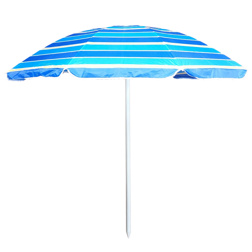 1.6m Beach Umbrella Blue Stripes Great For The Beach & Travelling