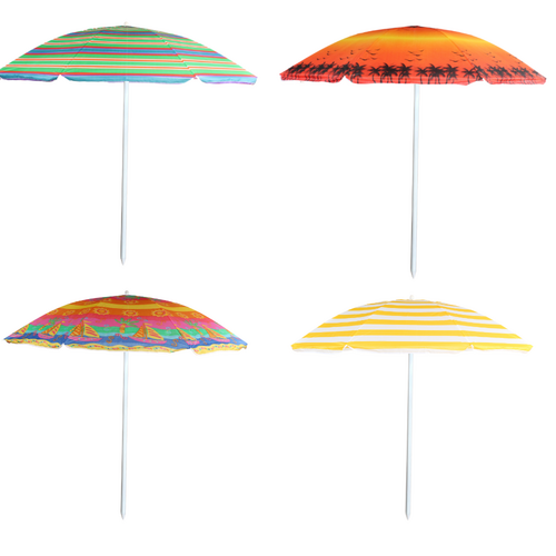 4pce 1.6m Beach Umbrella Set Great For The Beach & Travelling Colourful Deigns