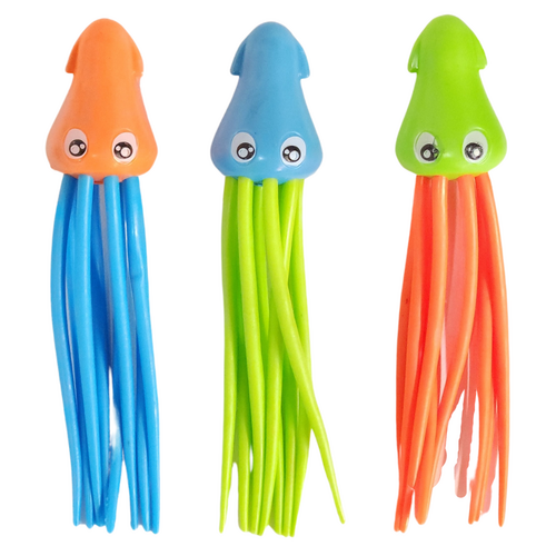 Pool Diving Game Weighted Octopus 1 Pack of 3 Colours Kids Swimming Practise