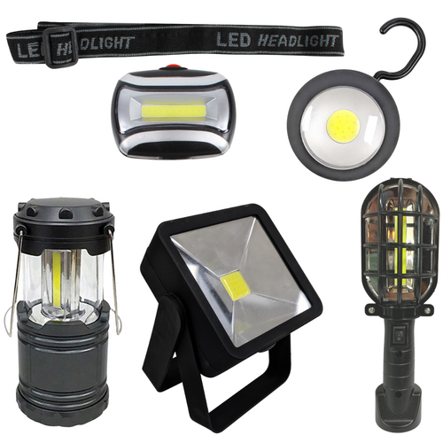LED Lighting Kit Torch, Headlight, Lantern, Hanging & Magnet Lights Camp Outdoor Set