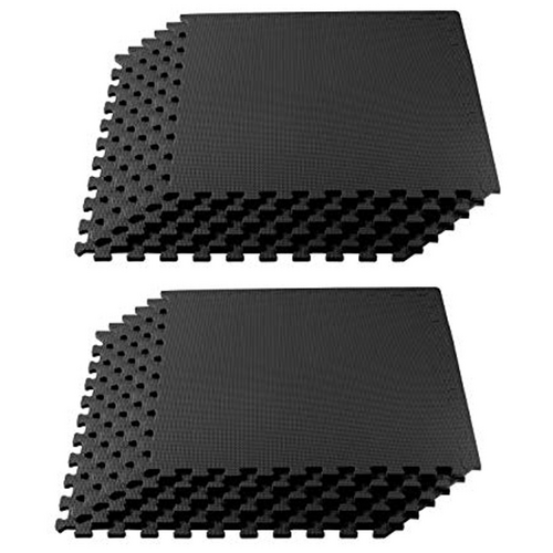 Foam Floor Mats Interlocking 60x60cm 8 Pack Black