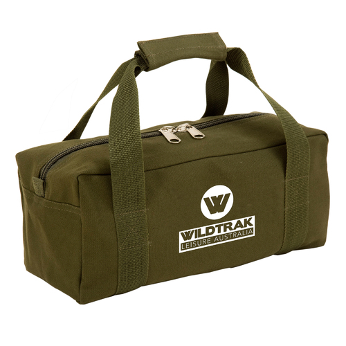 Canvas Peg/Tool Bag Travel 470gsm Thick With Carry Handles 35x15x15cm Green
