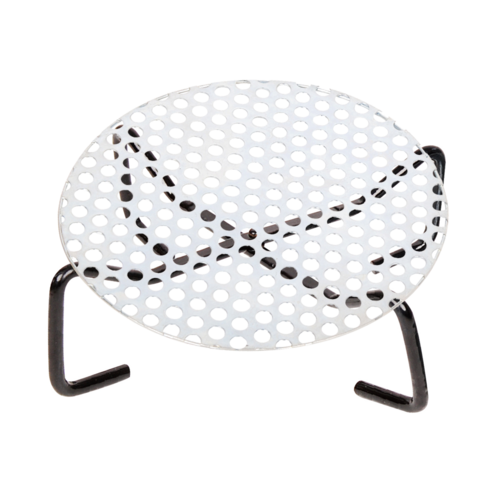 Trivet Camp Fire Cooking Set Base Stand & Round 20cm Stainless Steel Plate 