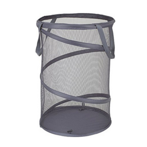 Collapsible Storage Bin 45x30cm Sturdy Wire Frame, Canvas Base Black