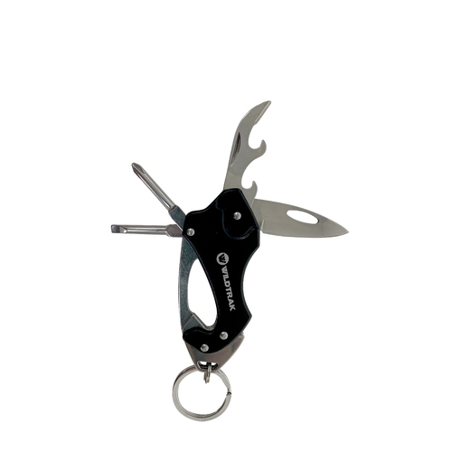 Multi Tool 6 In 1 Function For Key Ring Black 1 Piece Black Stainless Steel
