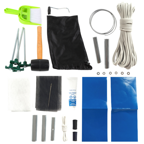 Tent Essentials Kit + Pole Repair Kit + Hole Patch Kit, 31pce Bundle Outdoor Camping
