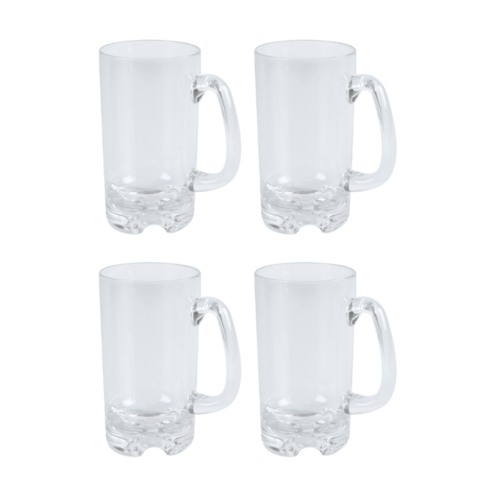 Tritan Beer Mug Set 500ml 4 Piece BPA Free Plastic Camp Travel Cup