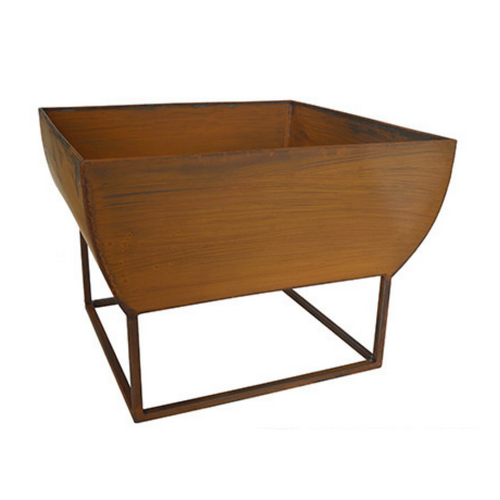 Fire Pit Bowl Outdoor Windermere 50x50x37cm Rust Coloured Iron