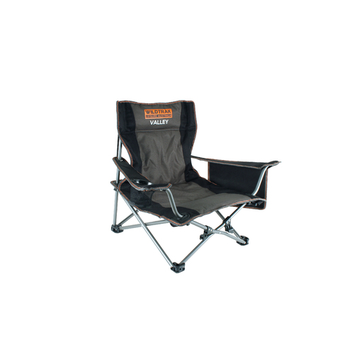 Valley Event Camp Chair Outdoors Black 81x60x52cm 120kg Rated Adjustable
