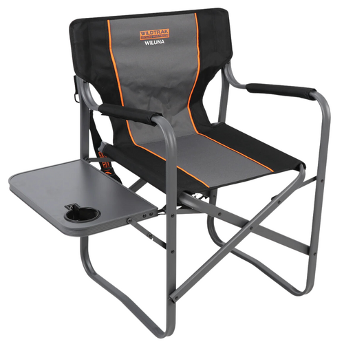 Wiluna Director Camp Chair & Side Table 82x48x43cm 100kg Rated Compact
