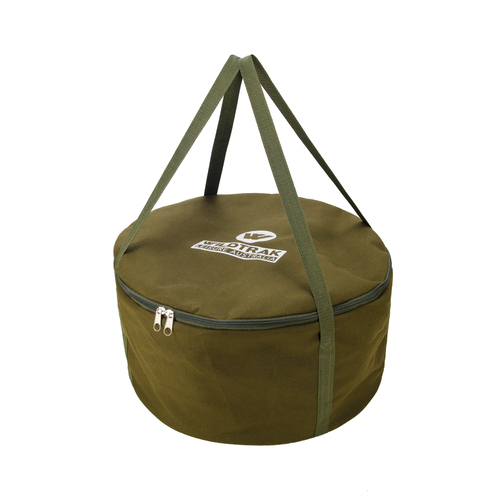 Canvas Camp Oven Carry Bag 470gsm Padded 45x45x23cm 11.3L Green